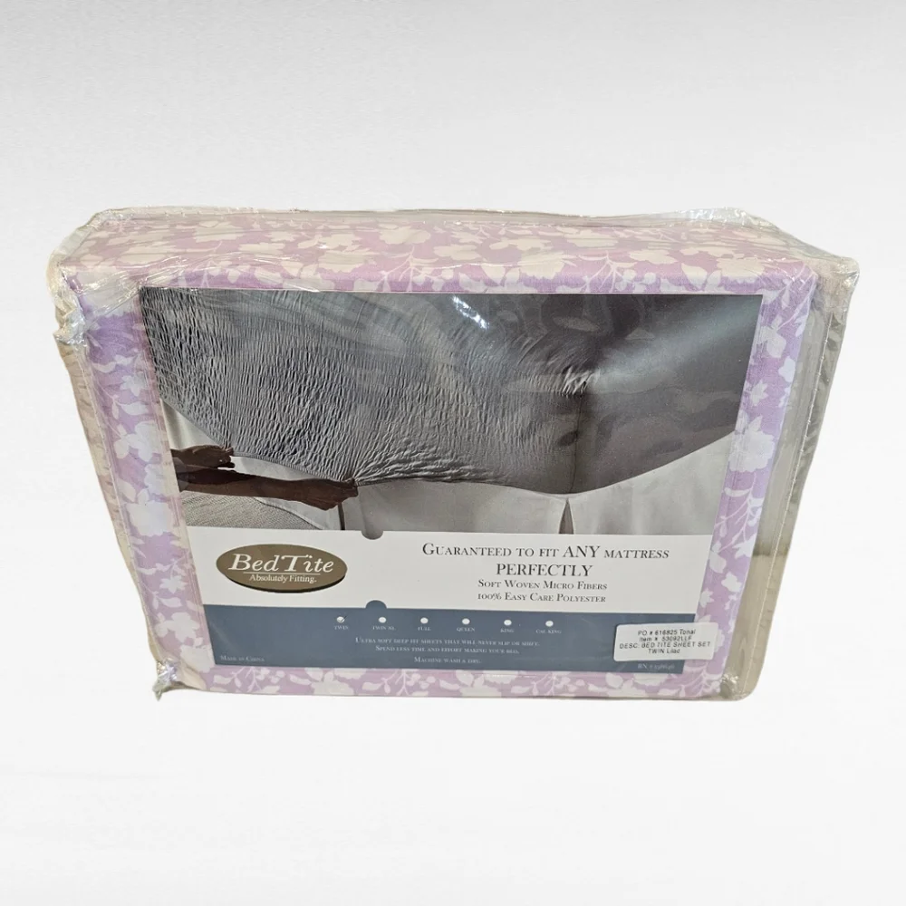 Bedtite Absolutely Fitting Twin Lilac Sheet Set